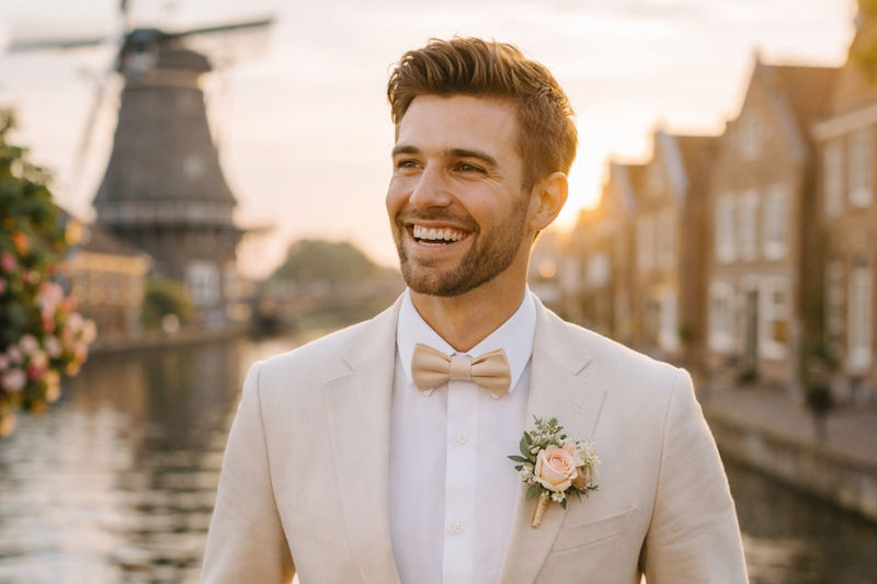 Bruidegom staat voor eerbetoon aan de toewijding en liefde